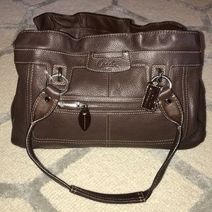 Coach chocolate brown handbag